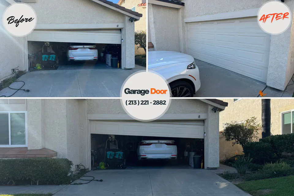 Before and after: garage door company Preston Heights, IL